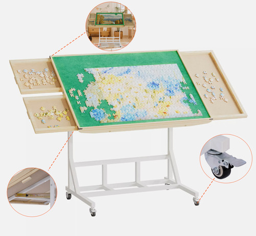 Portable jigsaw puzzle - portable, table