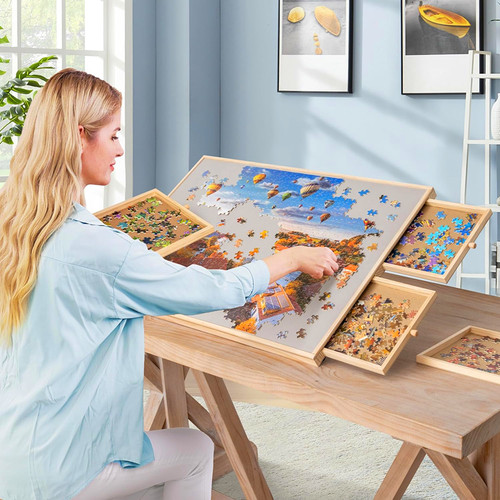 1500pcs puzzle table - table, tilting