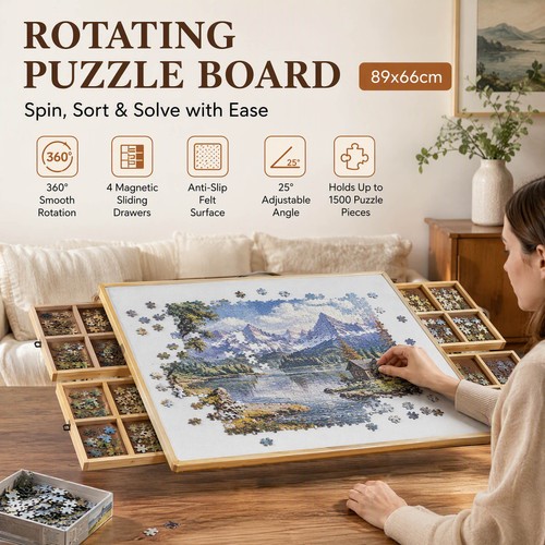 1500pcs puzzle board portable - 1500pcs,