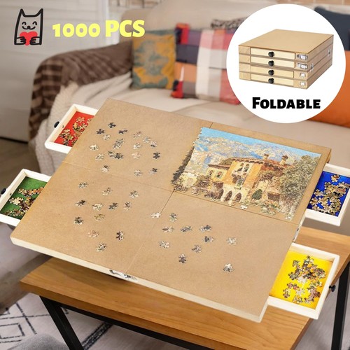 Foldable wooden jigsaw puzzle - jigsaw,