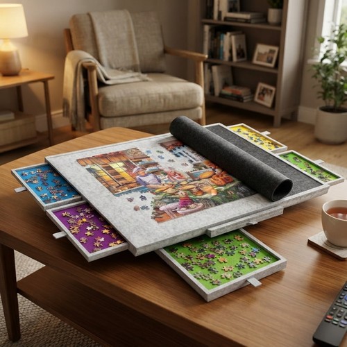 Luxury jigsaw puzzle - jigsaw, table